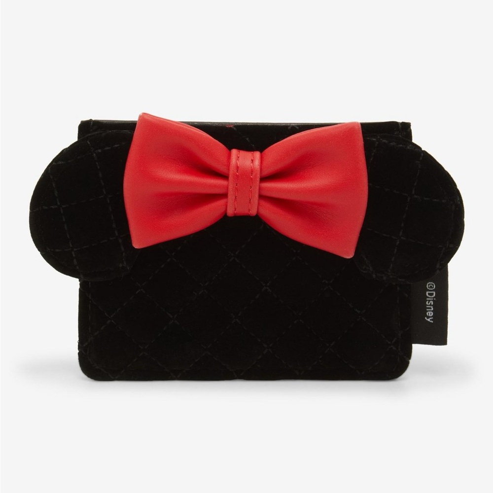 Loungefly Disney Minnie Mouse Quilted Velvet Ears Cardholder